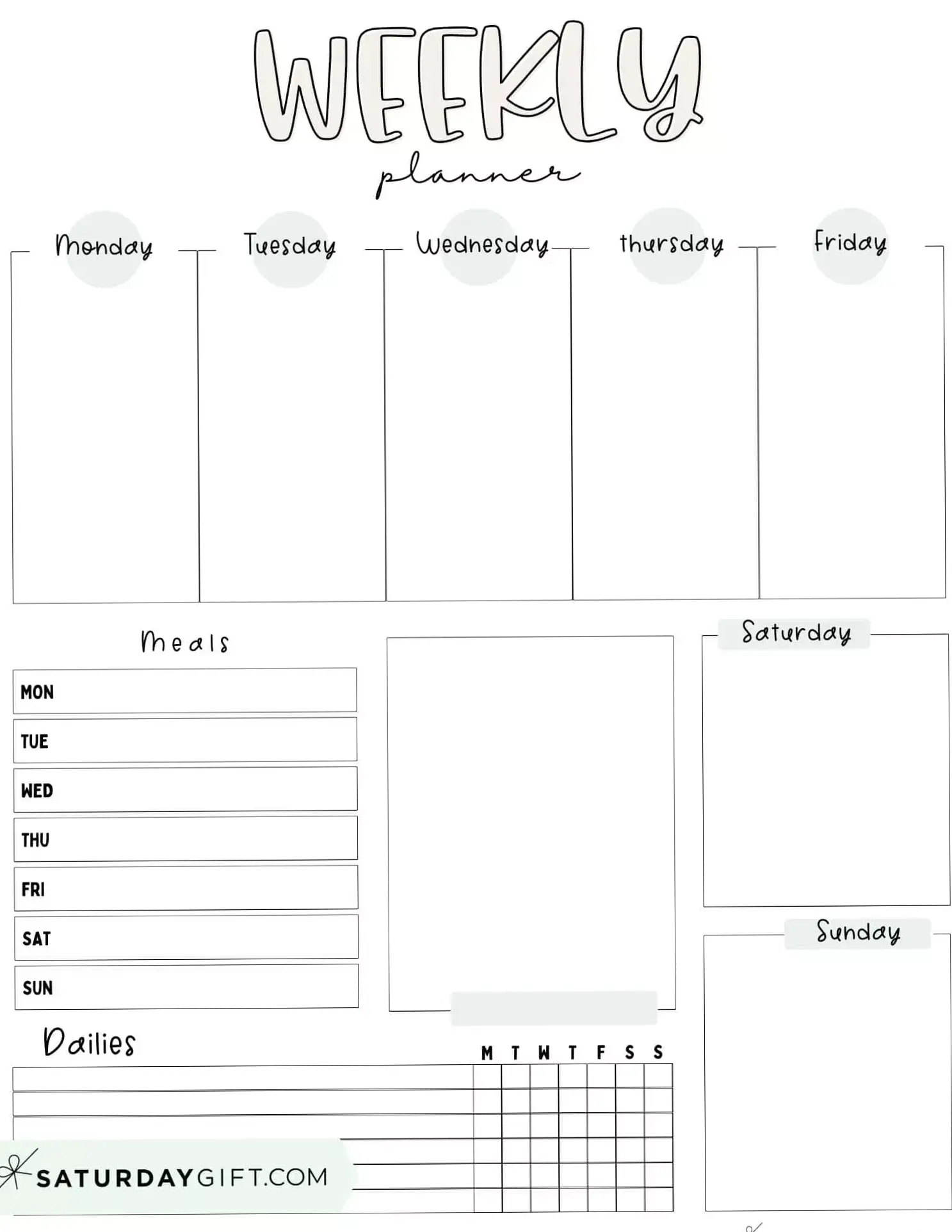 🖇️ 📊 stay inspired all year long: 39 Cute Free Weekly Planner Templates for Digital Designers