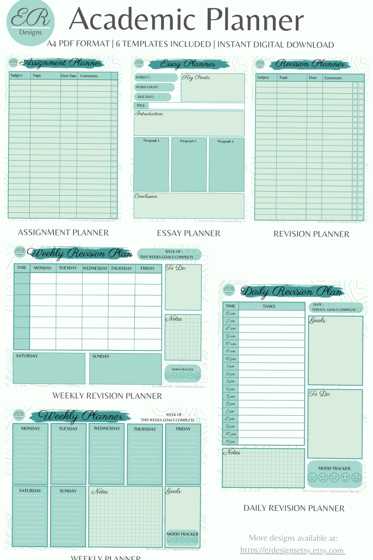 🎨 📍 stay inspired all year long: Ocean-Themed Academic Planner | Digital & Printable