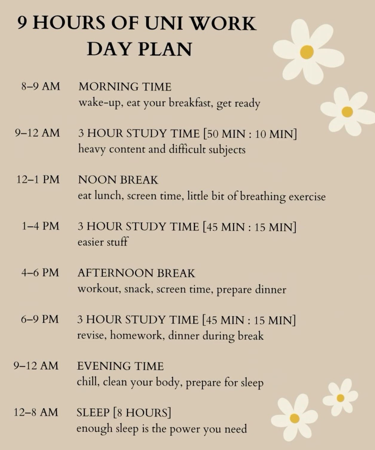 🖇️ 📅 stay inspired all year long: Ultimate University Work Day Plan | 10-Day Study Challenge & Weekly Schedule