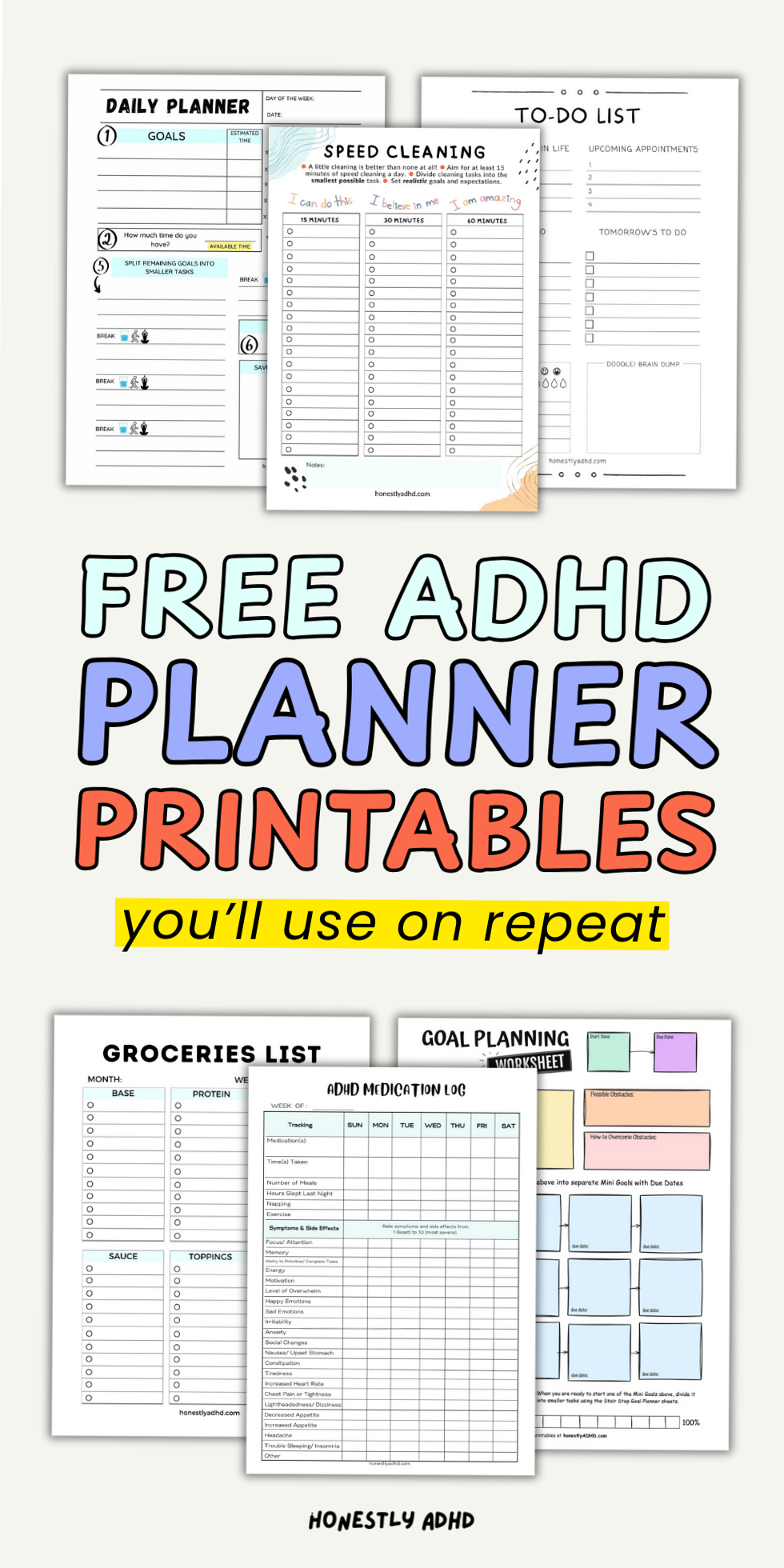 📁 📁 stay inspired all year long: Free ADHD Planner Printables for Daily Organization