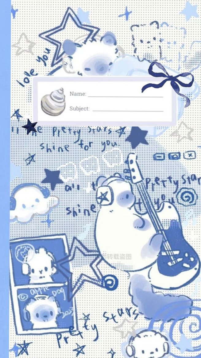 🌸 🍰 stay inspired all year long: Blue Goodnotes Notebook Cover Design