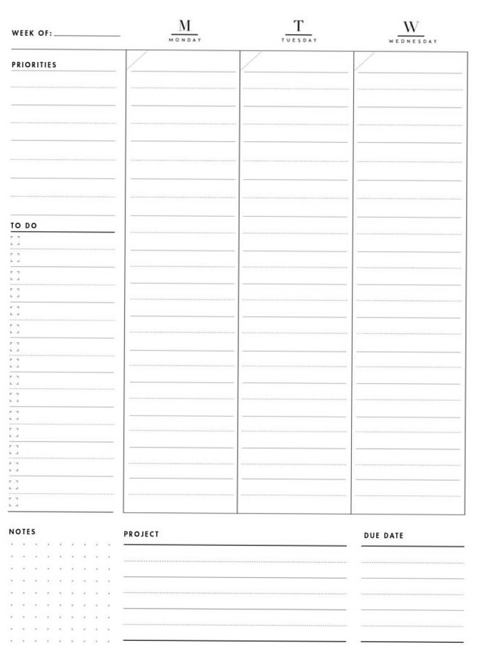 📁 📝 stay inspired all year long: 7-Day Weekly Schedule Template for Design & Planning