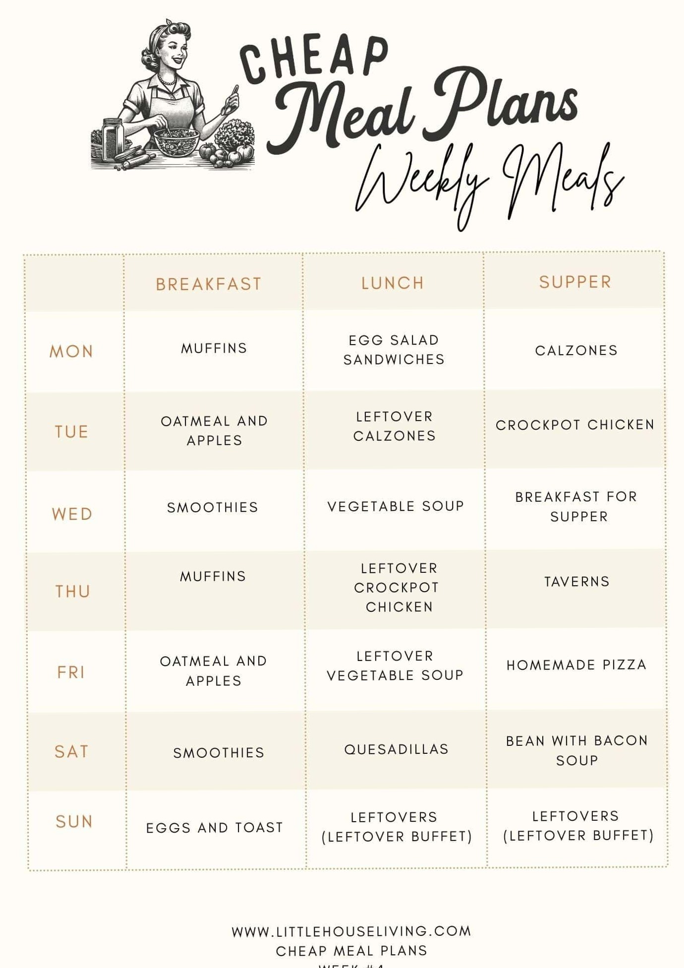 📅 📝 stay inspired all year long: Cheap Meal Plans: Menu #4 — Creative Digital Design