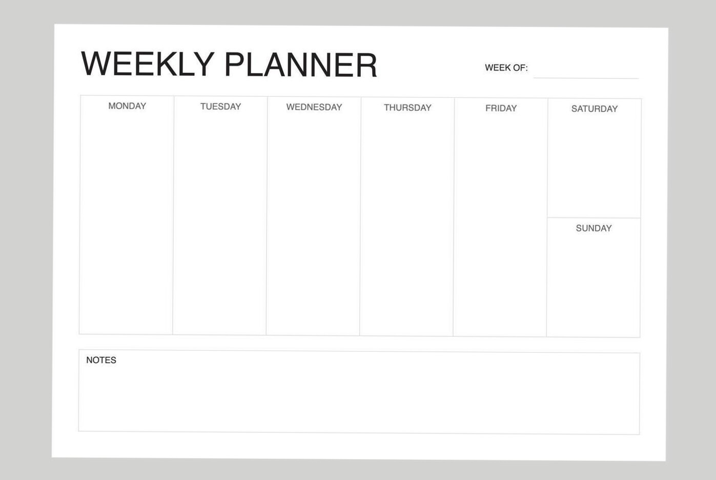💎 📍 stay inspired all year long: Minimalist Weekly Planner Template | Clean Weekly Schedule Design