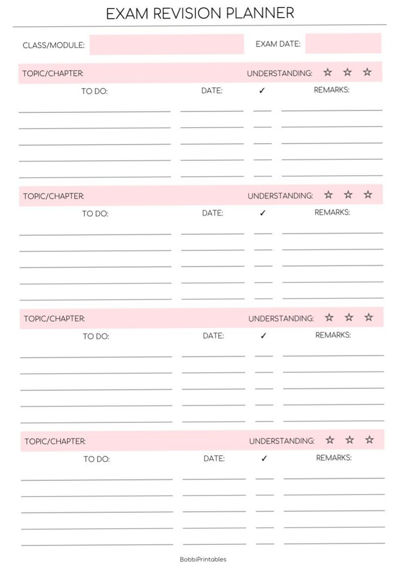 ☁️ ☁️ stay inspired all year long: Exam Revision Planner — Purple.pdf #diyagendaplanner