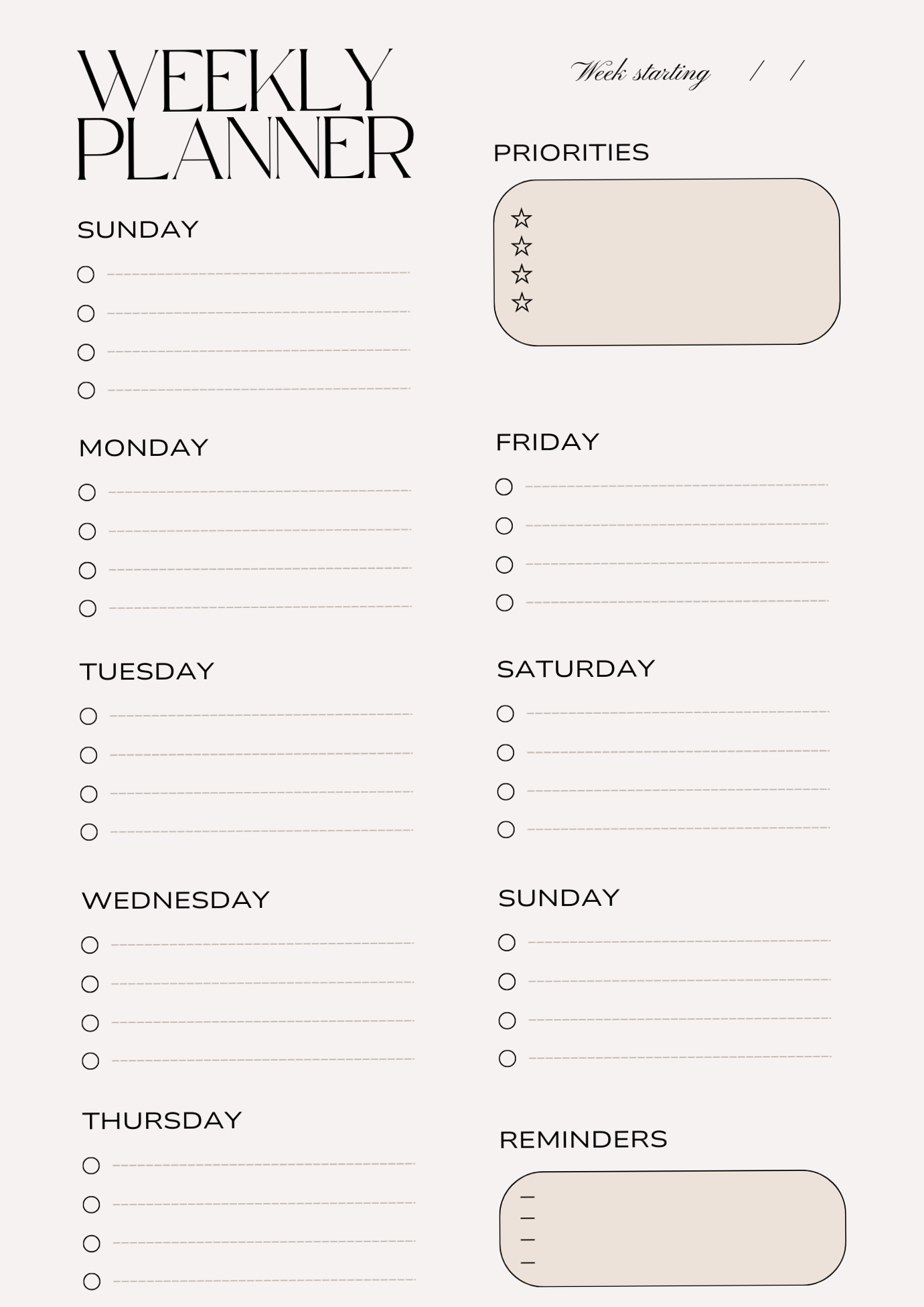 🖌️ 🌈 stay inspired all year long: Weekly Planner Templates for Digital Design & Creativity
