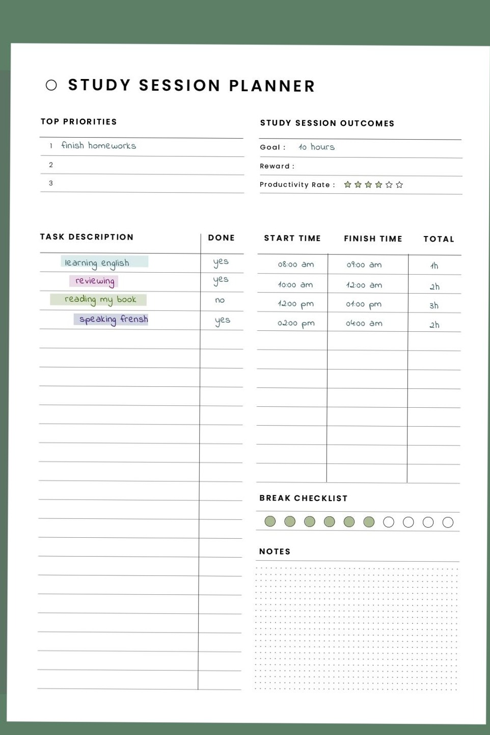 📅 📁 stay inspired all year long: Study Session | Student Organiser, Back to School, College Time Manager