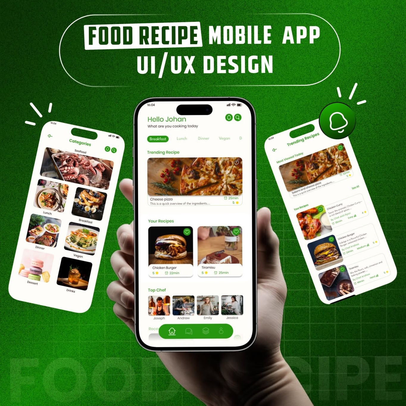 🥂 🌸 stay inspired all year long: Food Recipe App UI/UX Design Ideas for Creatives
