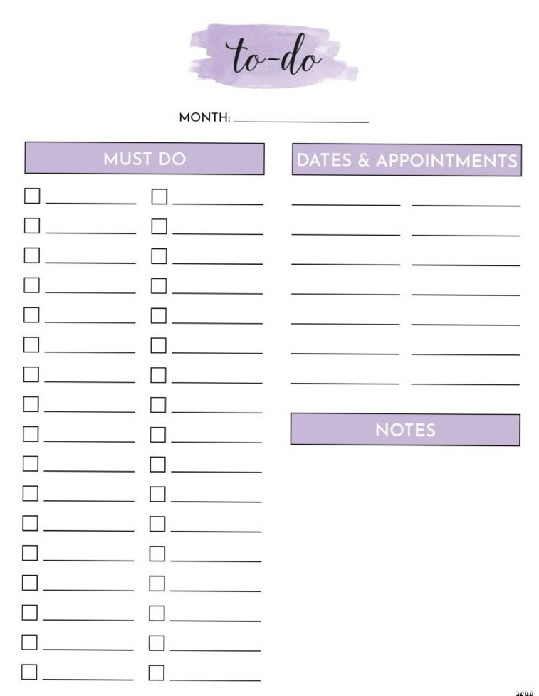 🤍 🤍 stay inspired all year long: Monthly To Do Lists — Free Printables | Printabulls