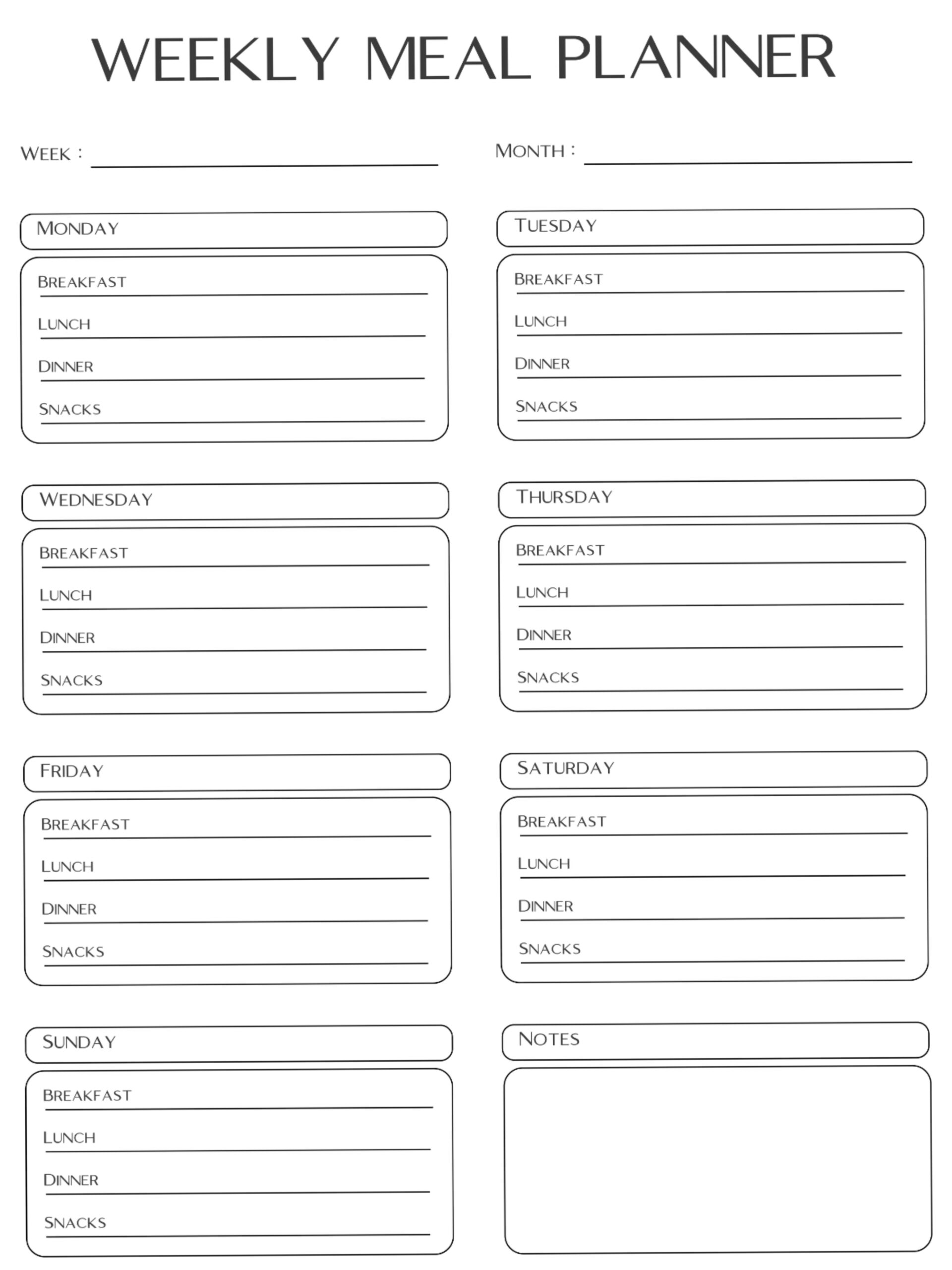📌 🖇️ stay inspired all year long: Weekly Meal Planner — Diet, Health & Fitness Journal | A4/A5/Letter