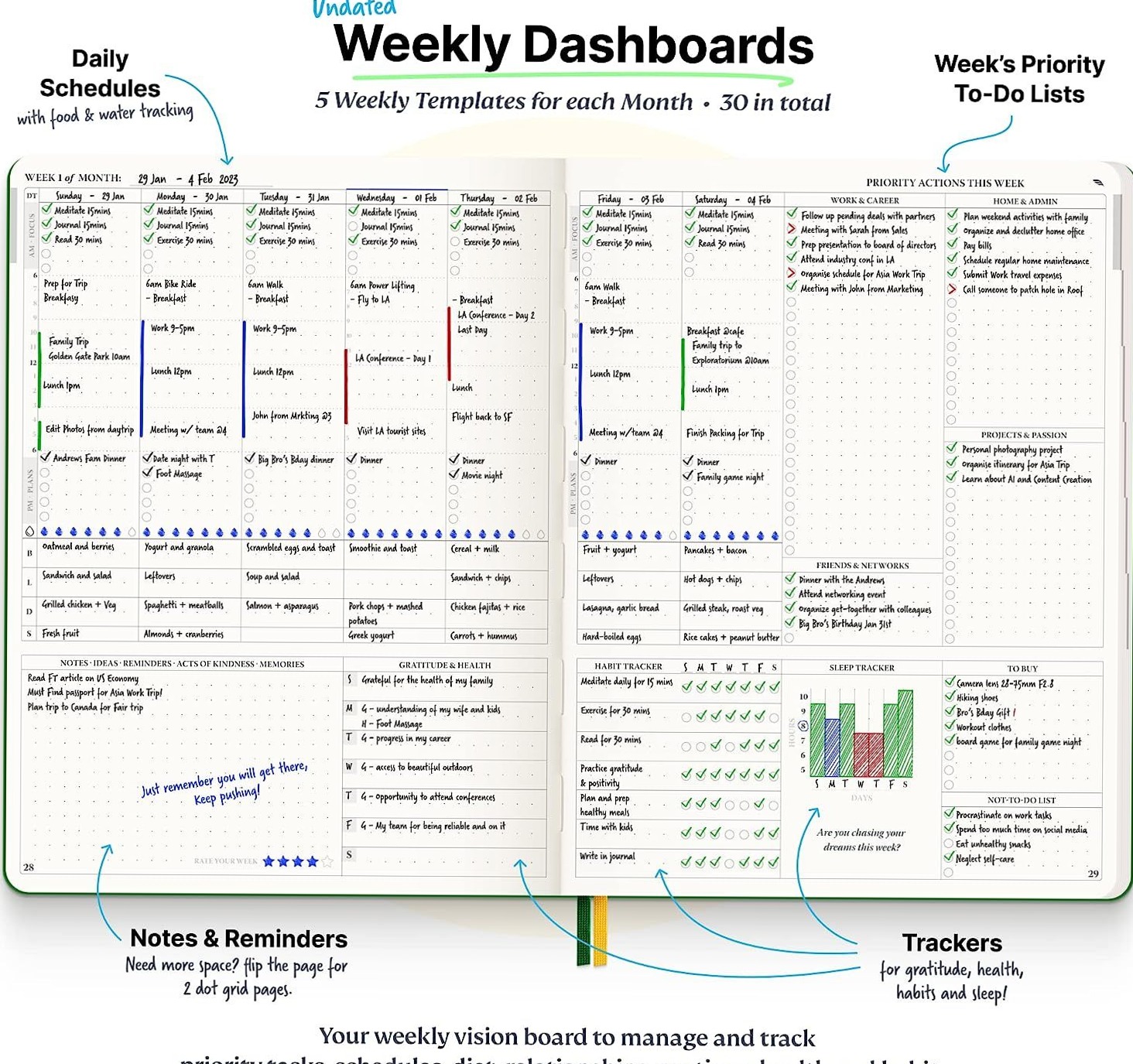 ☁️ ✨ stay inspired all year long: Purpose-Driven Planner for Creative Goals & Productivity