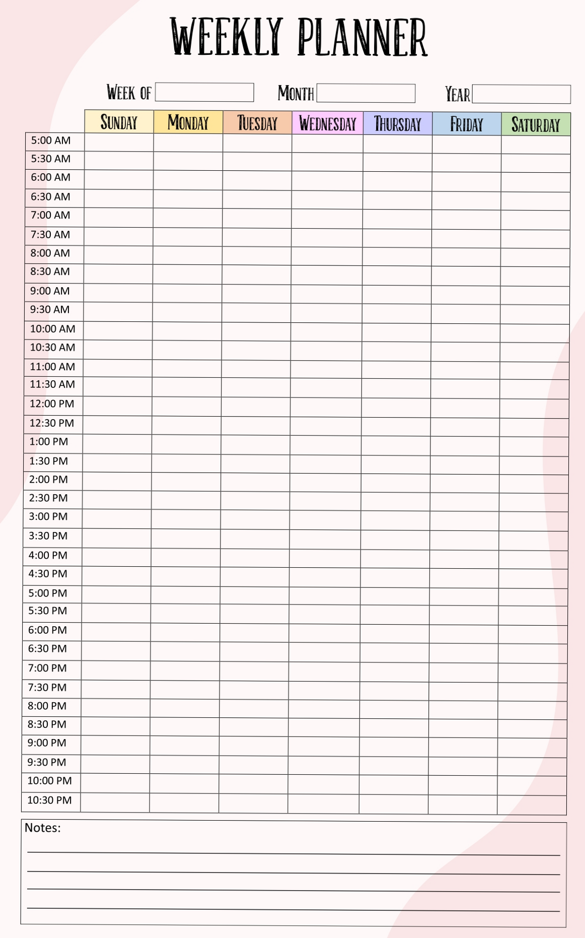 📌 🖇️ stay inspired all year long: 10 Free Calendar Schedule PDF Printables | Printablee