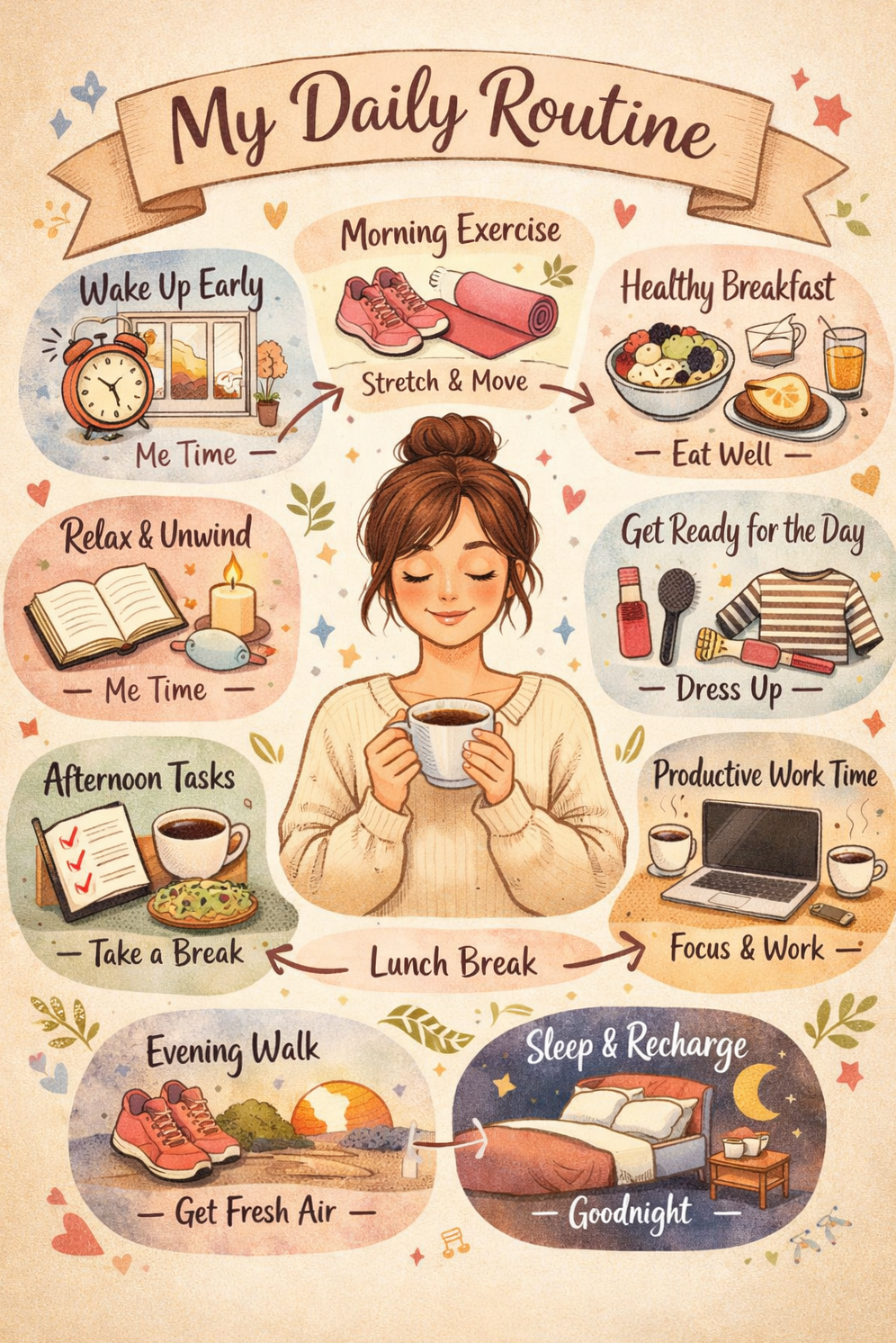 🪄 🪄 stay inspired all year long: Aesthetic Daily Routine for Productivity & Balance