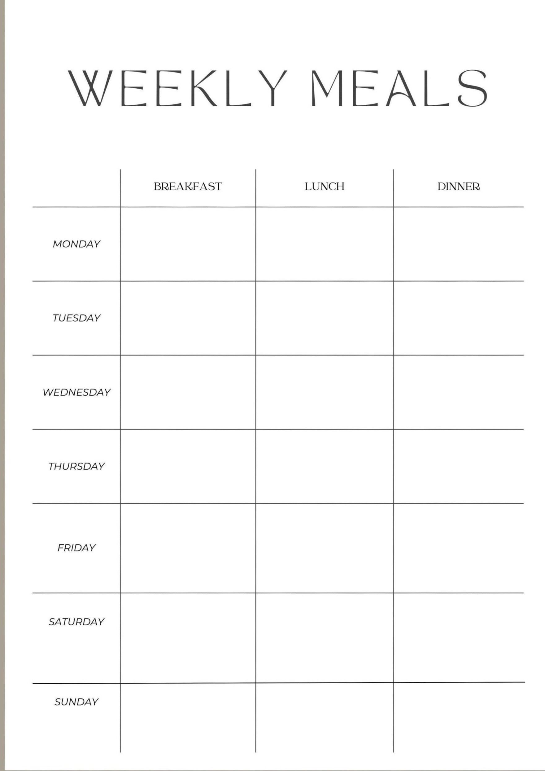 📊 📊 stay inspired all year long: Romanticize Your Routine: Simplify Weekly Meal Planning with Easy Templates