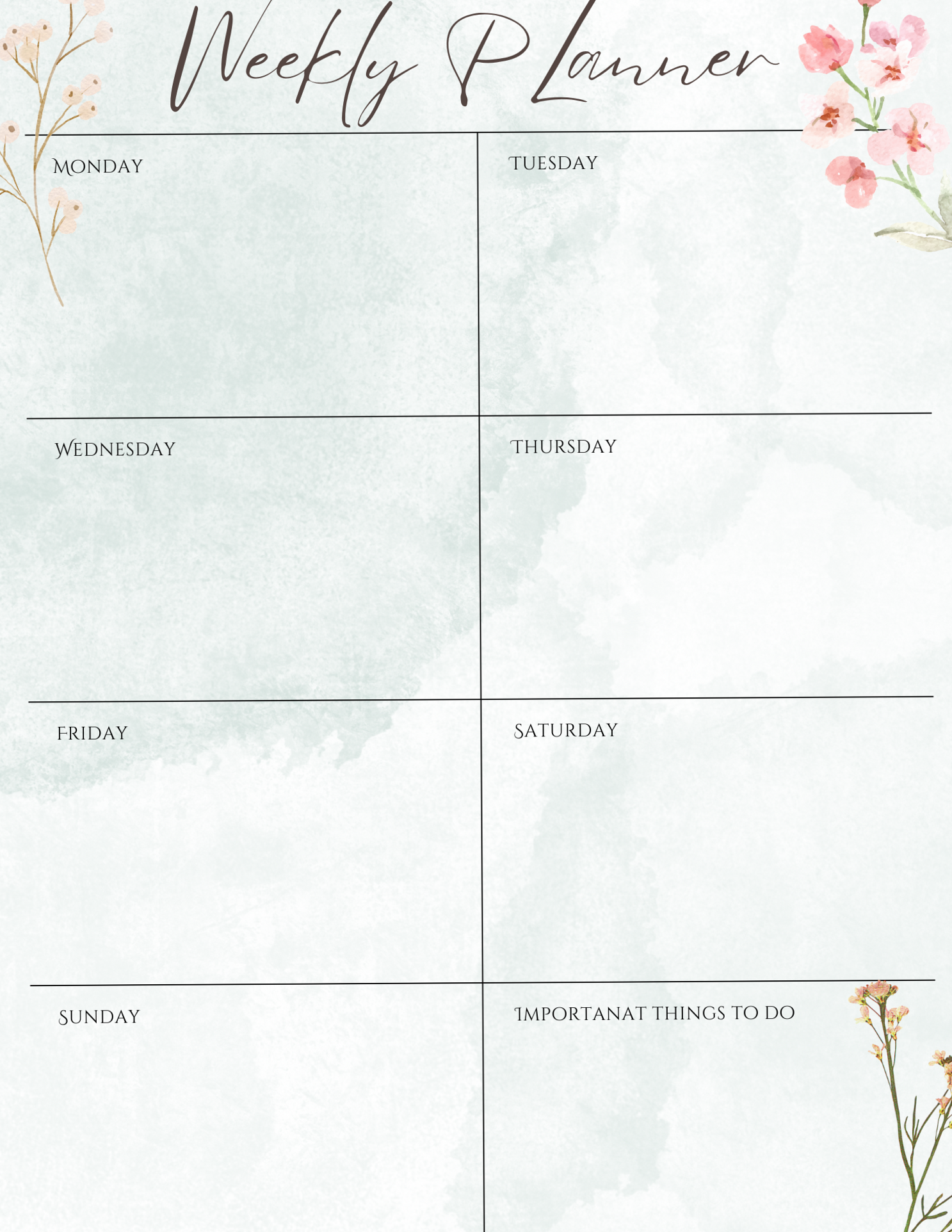 🌸 🥂 Stay Organized Every Week with Our Stylish Weekly Planner | dream life manifestation