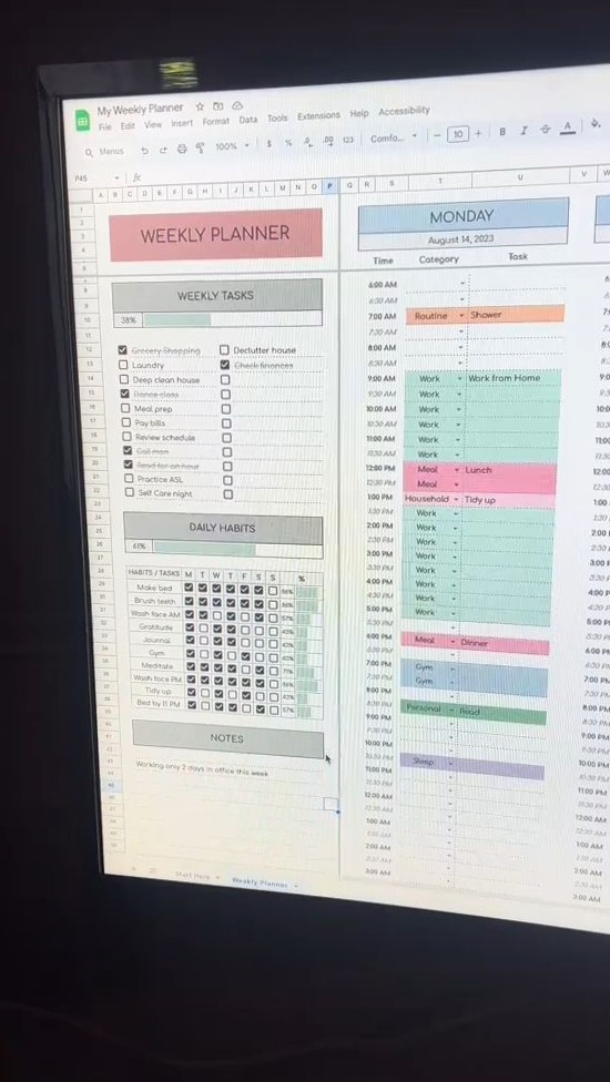 🪄 💎 Stay Organized & Productive with Weekly Planner Template #2834 | dream life manifestation