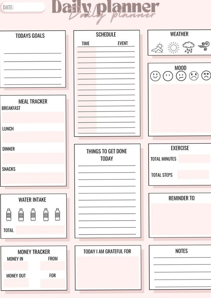 🖇️ 📅 Stay Organized with This Beautiful Daily Planner Design | secret to staying productive