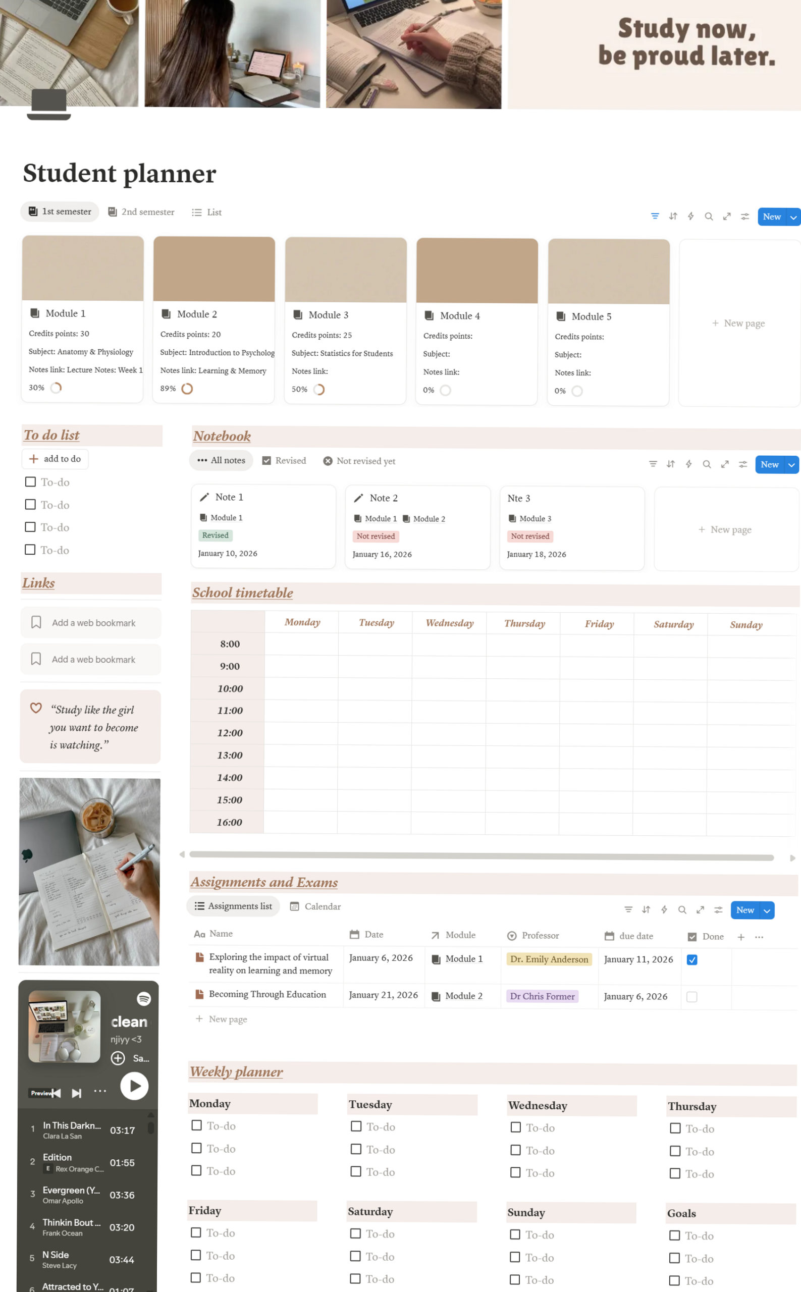 Student Planner | Study Routine & Semester Tracker — 💎 💎 no-stress tracker