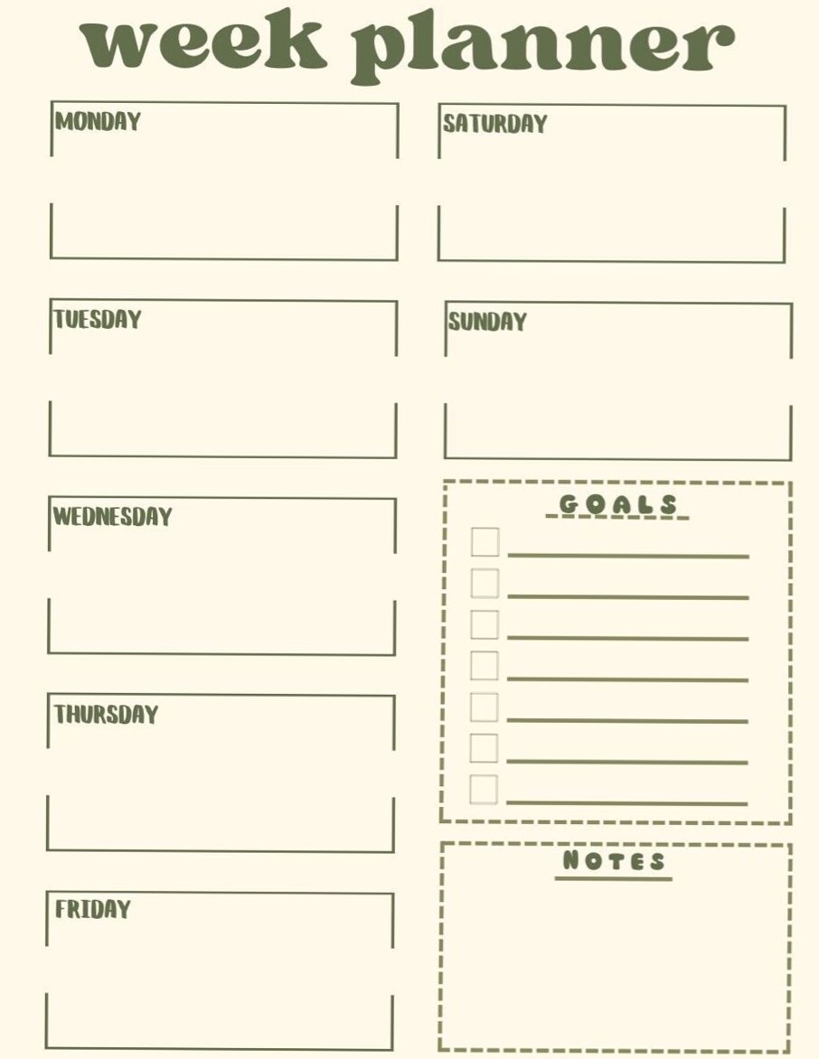 🥂 🥂 Study Goal Planner Template | Creative Product Plan | secret to staying productive