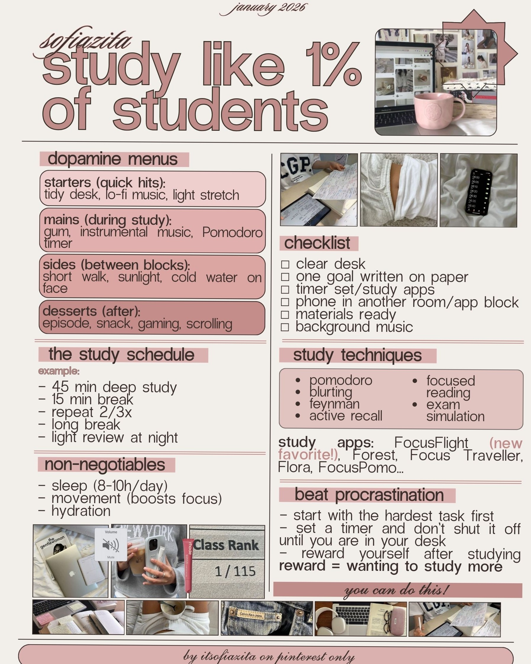 Study Like 1% of Elite Students — 🕯️ 🎀 stay inspired all year long