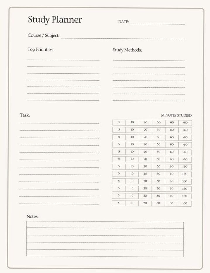 📌 🖇️ Study Planner for Digital Design & Productivity | secret to staying productive