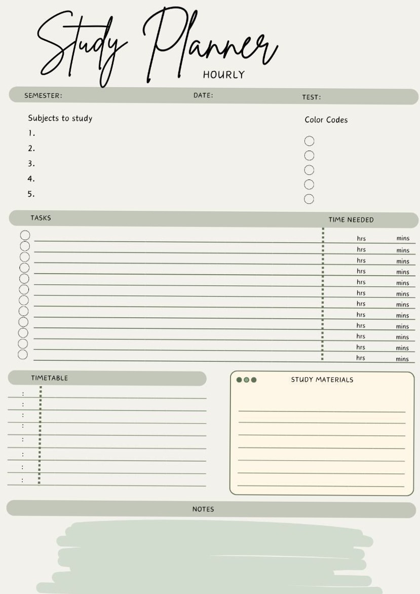 Study Planner | Minimalist | Aesthetic Study Timetable Digital Stickers — 🥂 🥂 romanticize your routine