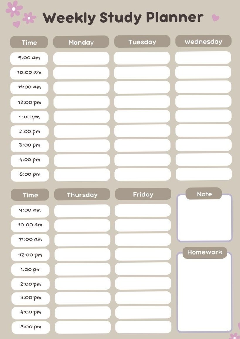 Study Planner: Organize Your Week with Digital Design — 🥂 💍 secret to staying productive