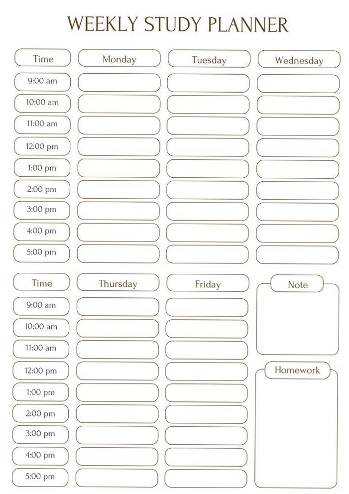 📝 📅 Study Planner Printable | Student Planner | Glow | romanticize your routine