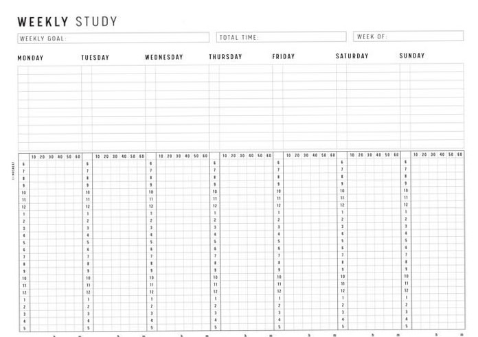 🕯️ ☁️ Study Planner Template Printable Organisation Ideas | romanticize your routine