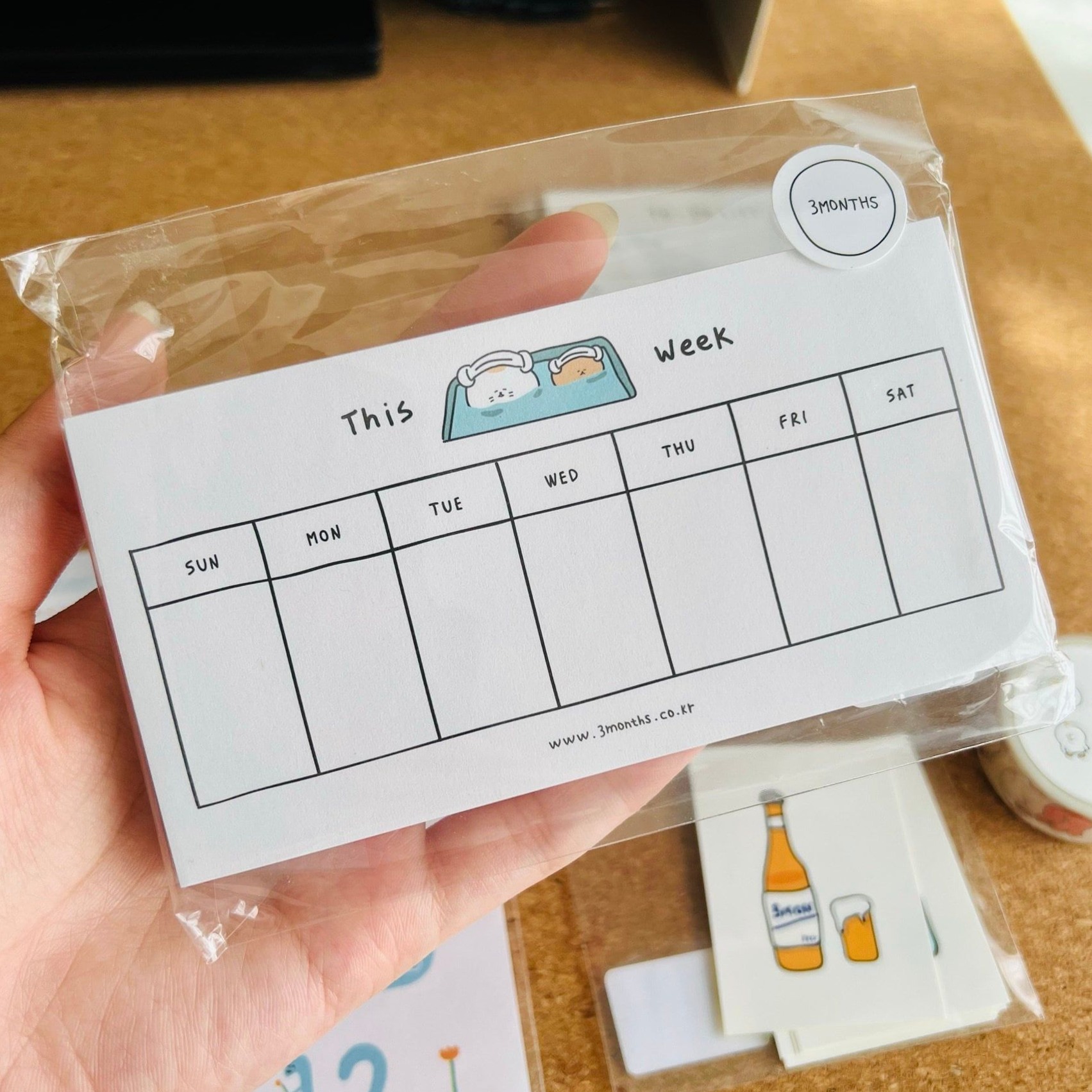 🌿 🤍 Super Cute Weekly Memo Pad — Limited Edition (Made in Korea) | stay inspired all year long