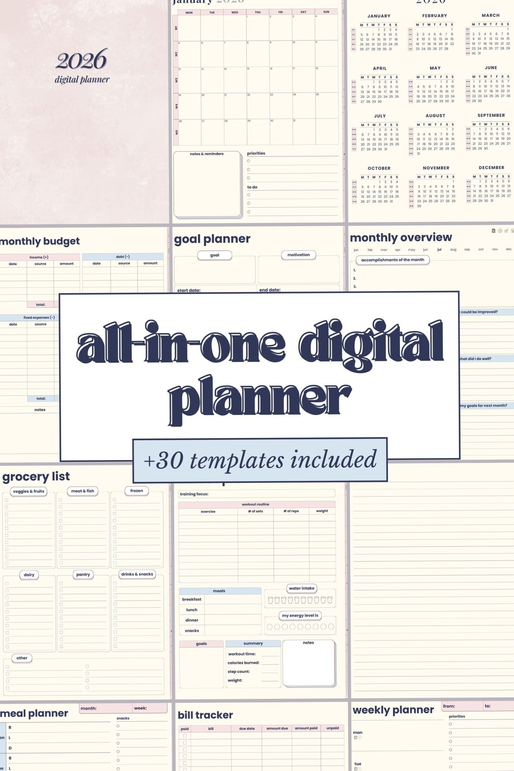 🖇️ 📝 The Ultimate 2025–2026 Digital Planner for Creatives | dream life manifestation