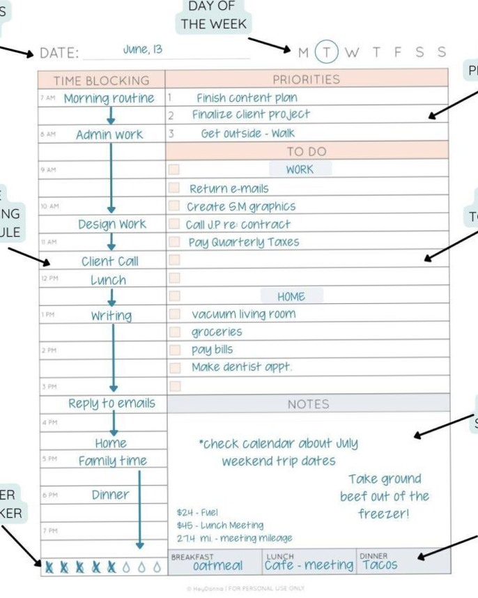 Time Block Planner for Daily Productivity & Focus — 🖌️ 🌈 romanticize your routine