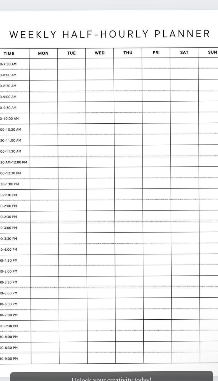 Time Blocking Planner: Weekly Hourly Schedule Layout — 🕯️ 🕯️ dream life manifestation