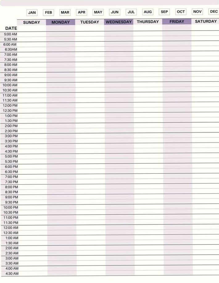 ✨ 🌿 Track Every Hour with This Free 24-Hour Planner | secret to staying productive