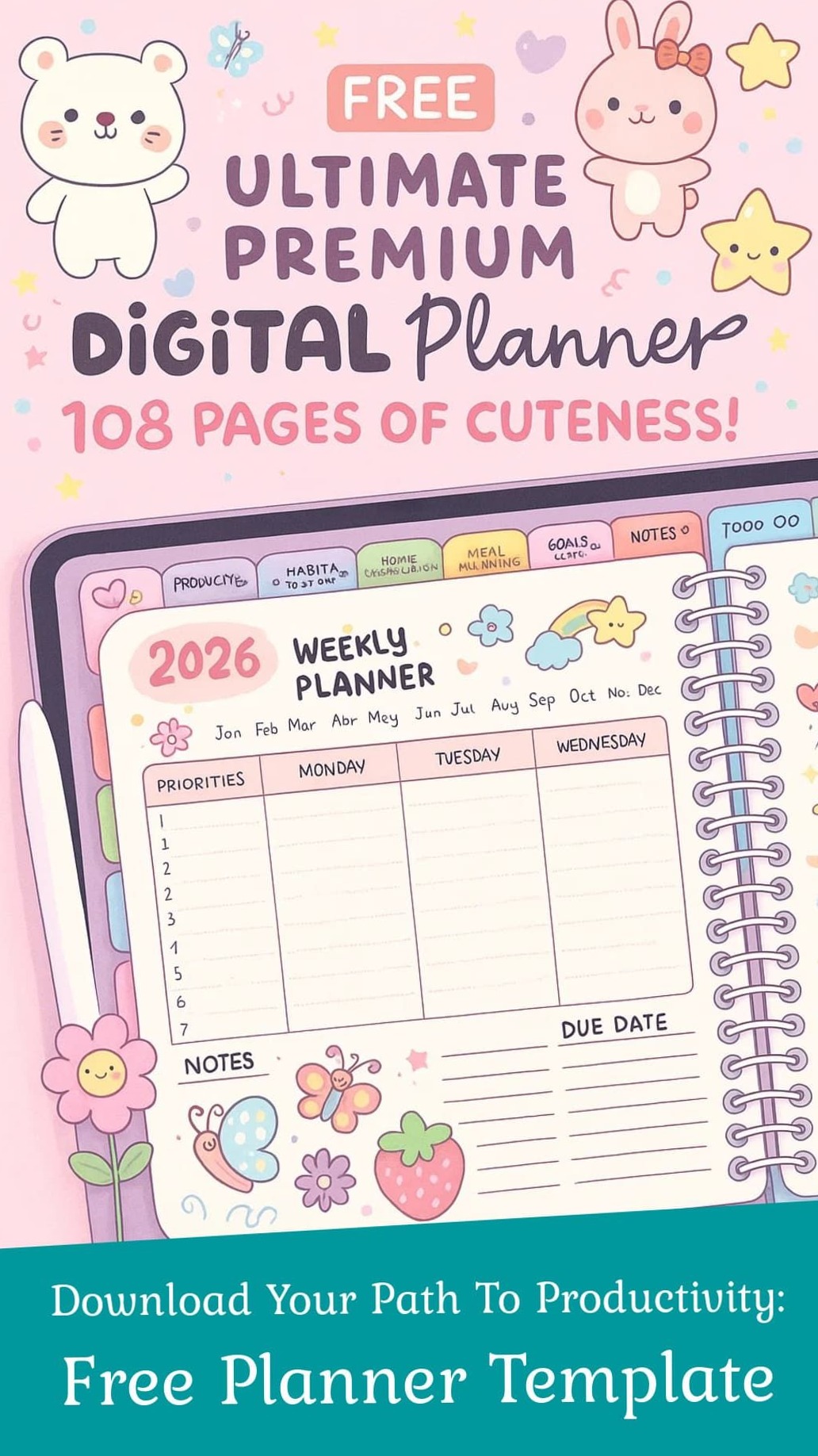 Ultimate Cute Weekly Planner for Creative Organization — 📌 🖇️ stay inspired all year long