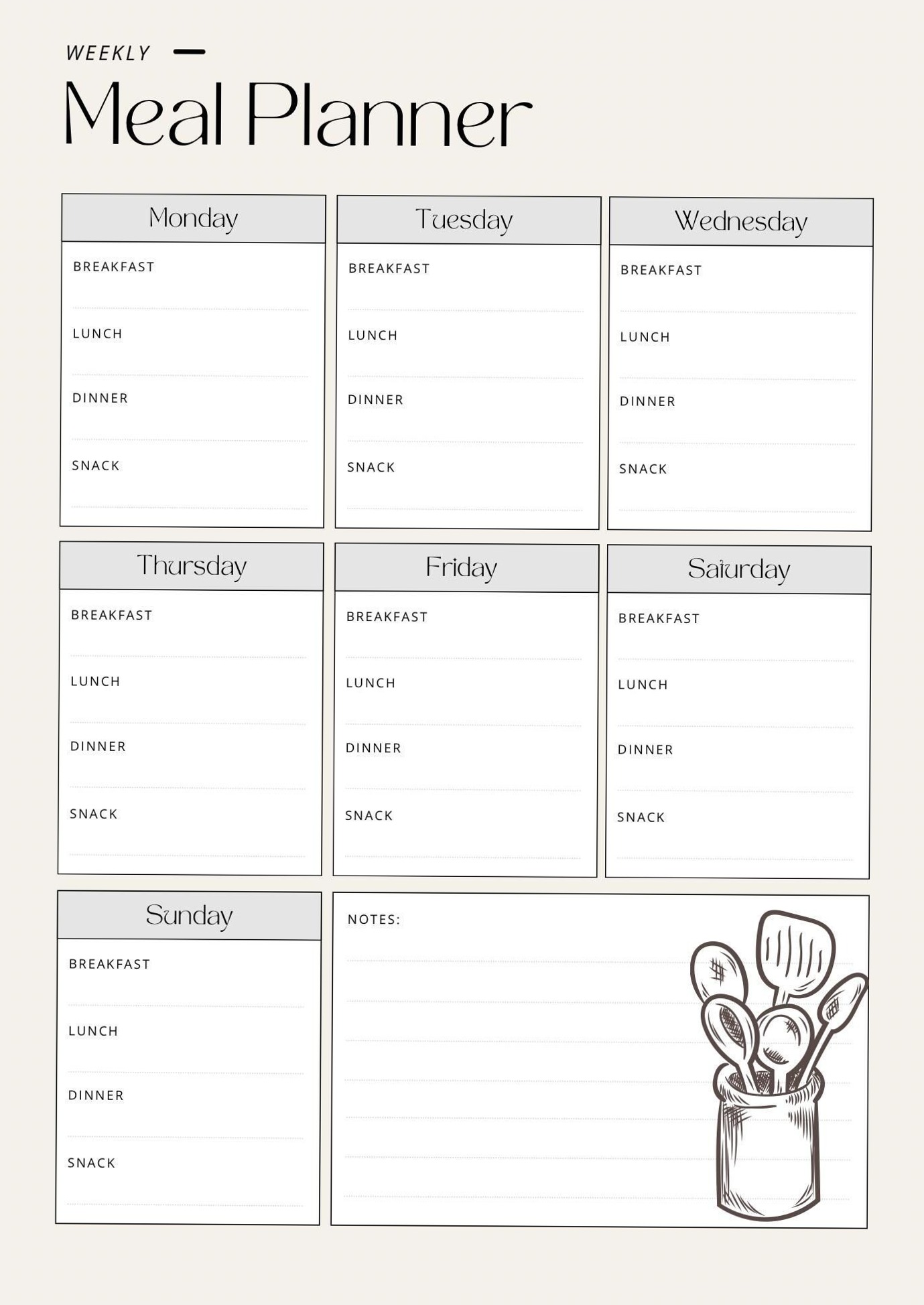 🕯️ ✨ Ultimate Meal Planner for Effortless Meal Prep | romanticize your routine