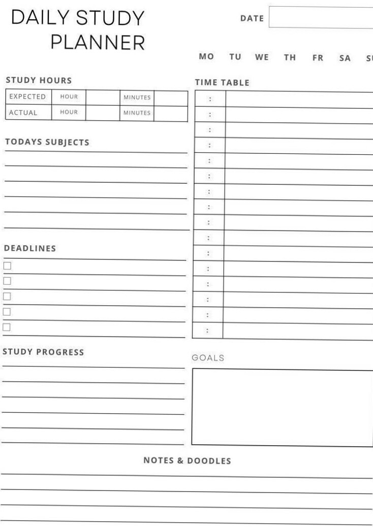 ✨ ✨ ultimate printable checklist: Seamless Study Planner & Assignment Tracker | Planner Ideas