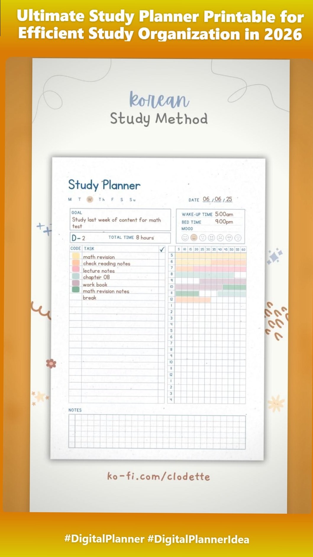 Ultimate Study Planner 2026 Printable Organize Like a Pro — 📌 📌 romanticize your routine