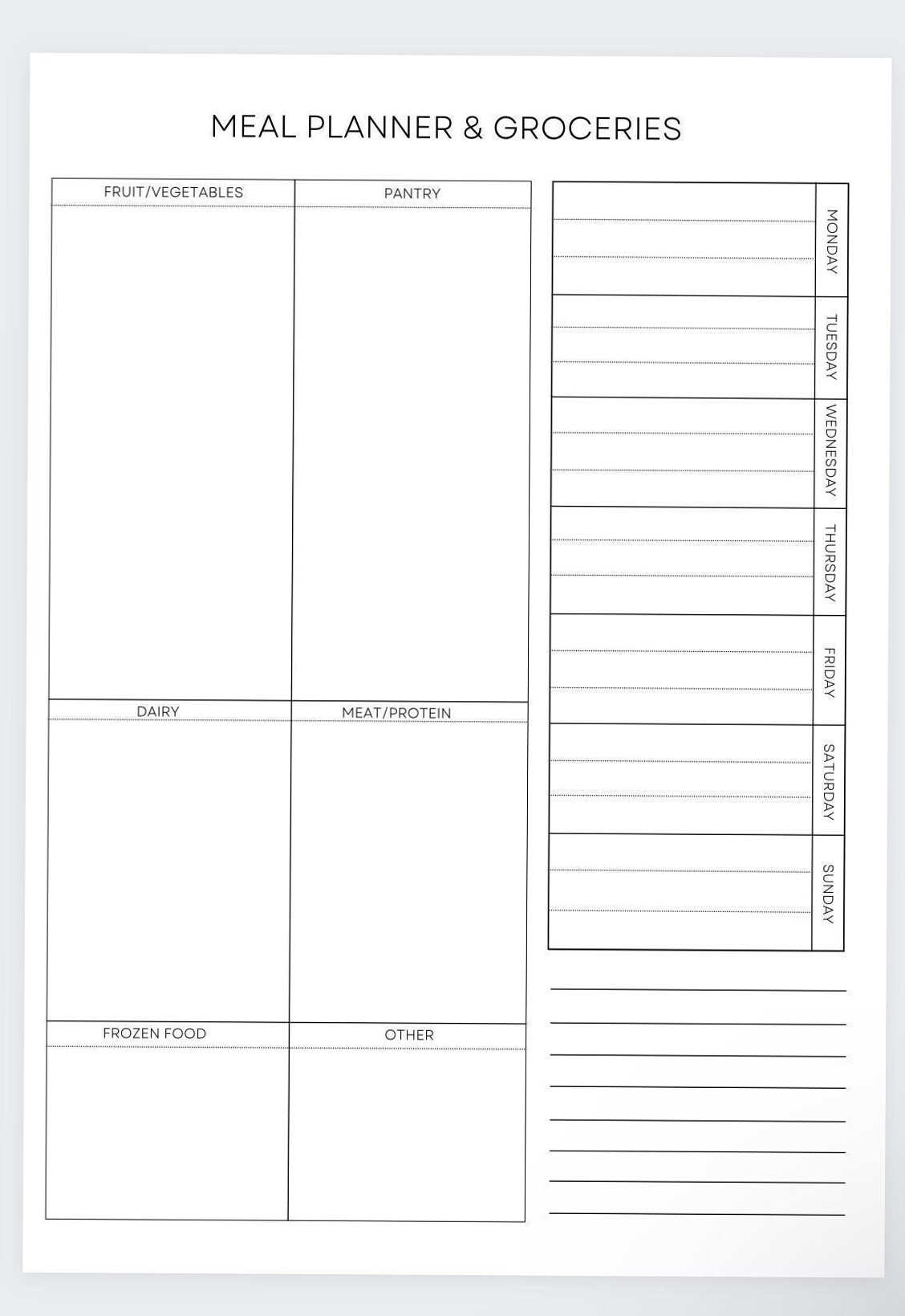 🥂 🥂 Ultimate Weekly Planner Set with Grocery List | stay inspired all year long