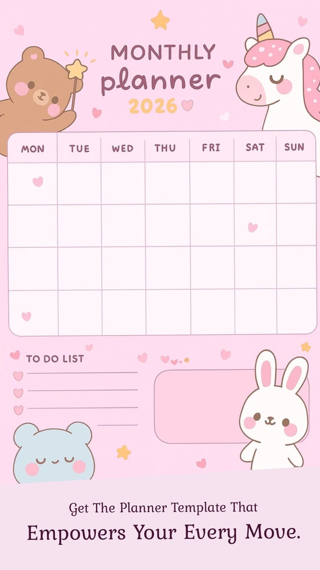 Unicorn Monthly Planner — Whimsical Structure for Empowered Moves — 📊 🖇️ stay inspired all year long