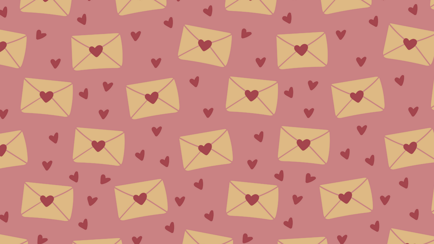 ☁️ ☁️ Valentine’s Love Message Envelope Desktop Wallpaper | secret to staying productive