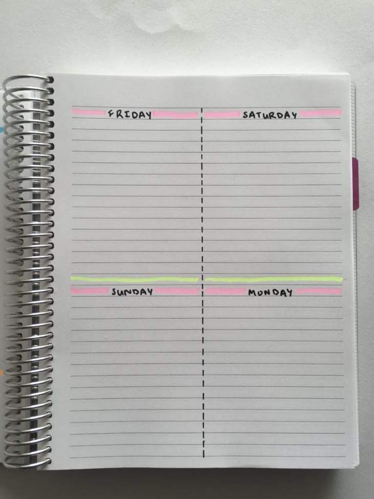 Week 15 Freehand Planner Inspired by Bullet Journaling — 👰 🥂 secret to staying productive