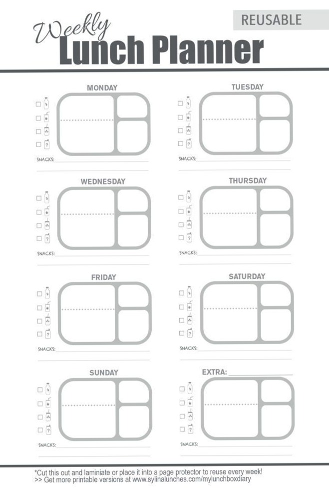 Weekly Bento Lunch Planner Template — ✨ 🌿 stay inspired all year long