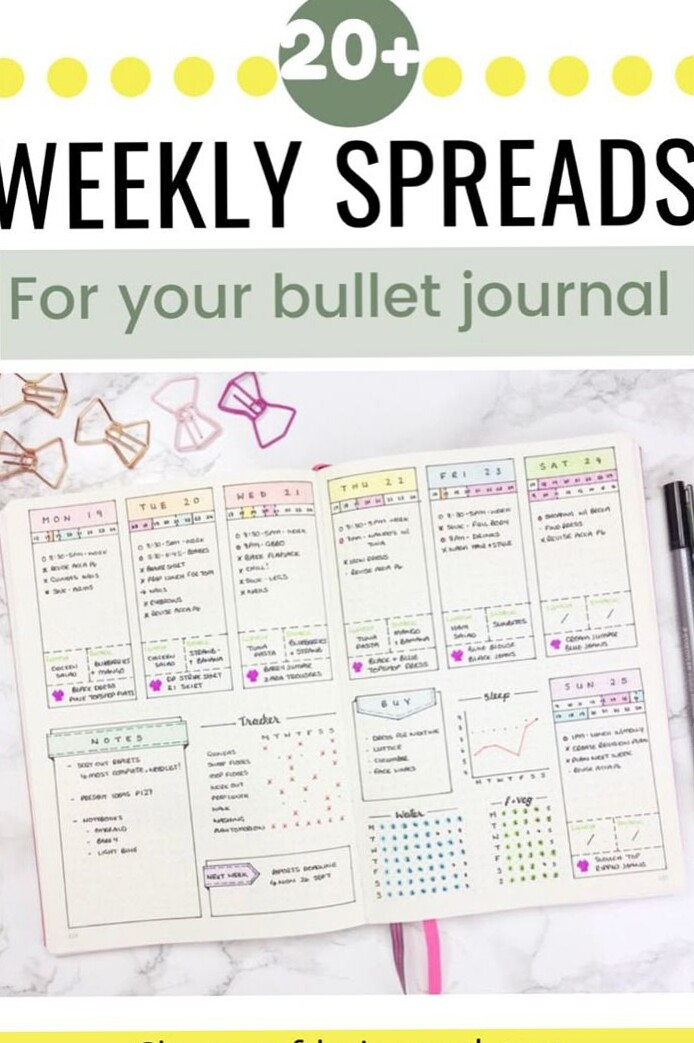 🖇️ 📅 Weekly Bullet Journal Spread Inspiration | stay inspired all year long