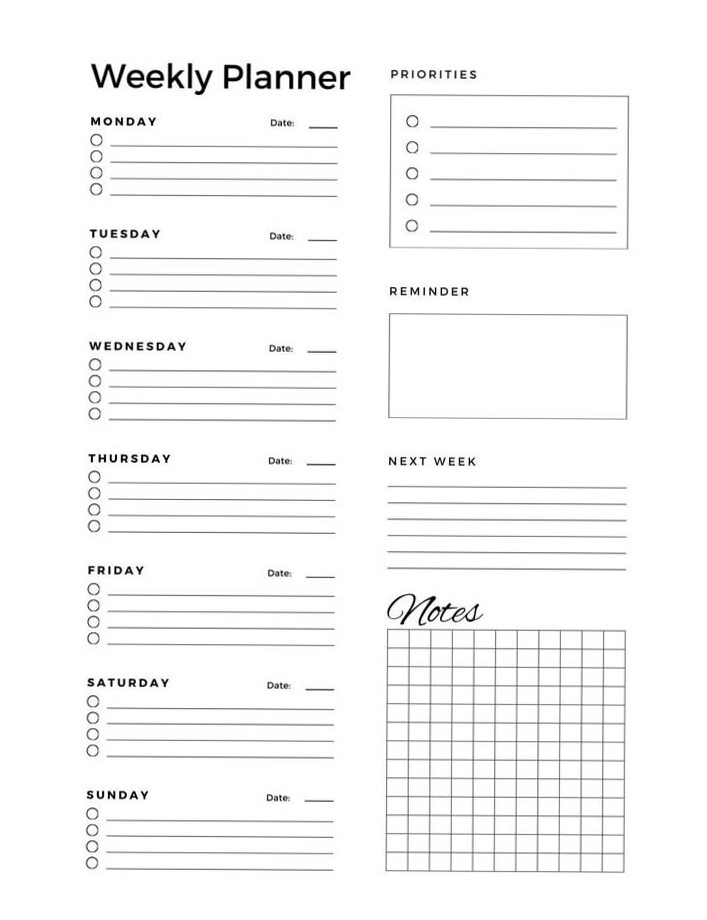 Weekly Digital Planner PDF — Light Mode, Monday Start, GoodNotes Compatible — 🎨 🖌️ dream life manifestation