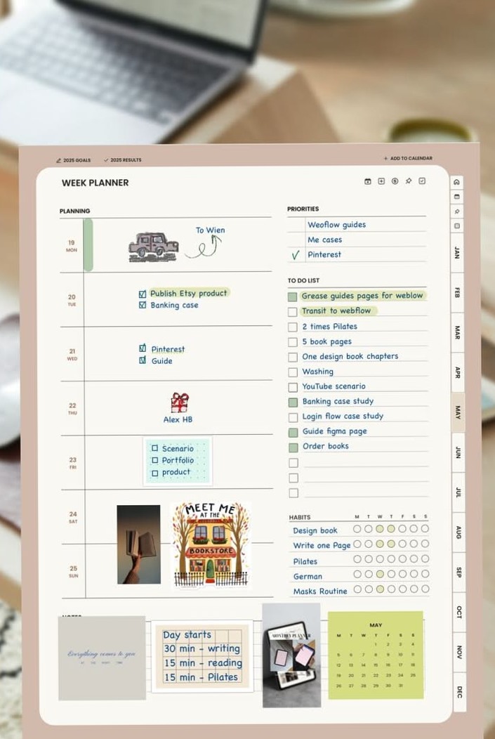 🖌️ 🖌️ Weekly Digital Planning | Aesthetic Layouts & Creative Organizing Ideas | secret to staying productive