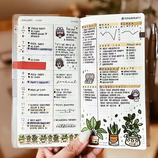 Weekly Horizontal Hobonichi Techo Weeks for Creative Planners — 🌈 🪄 stay inspired all year long