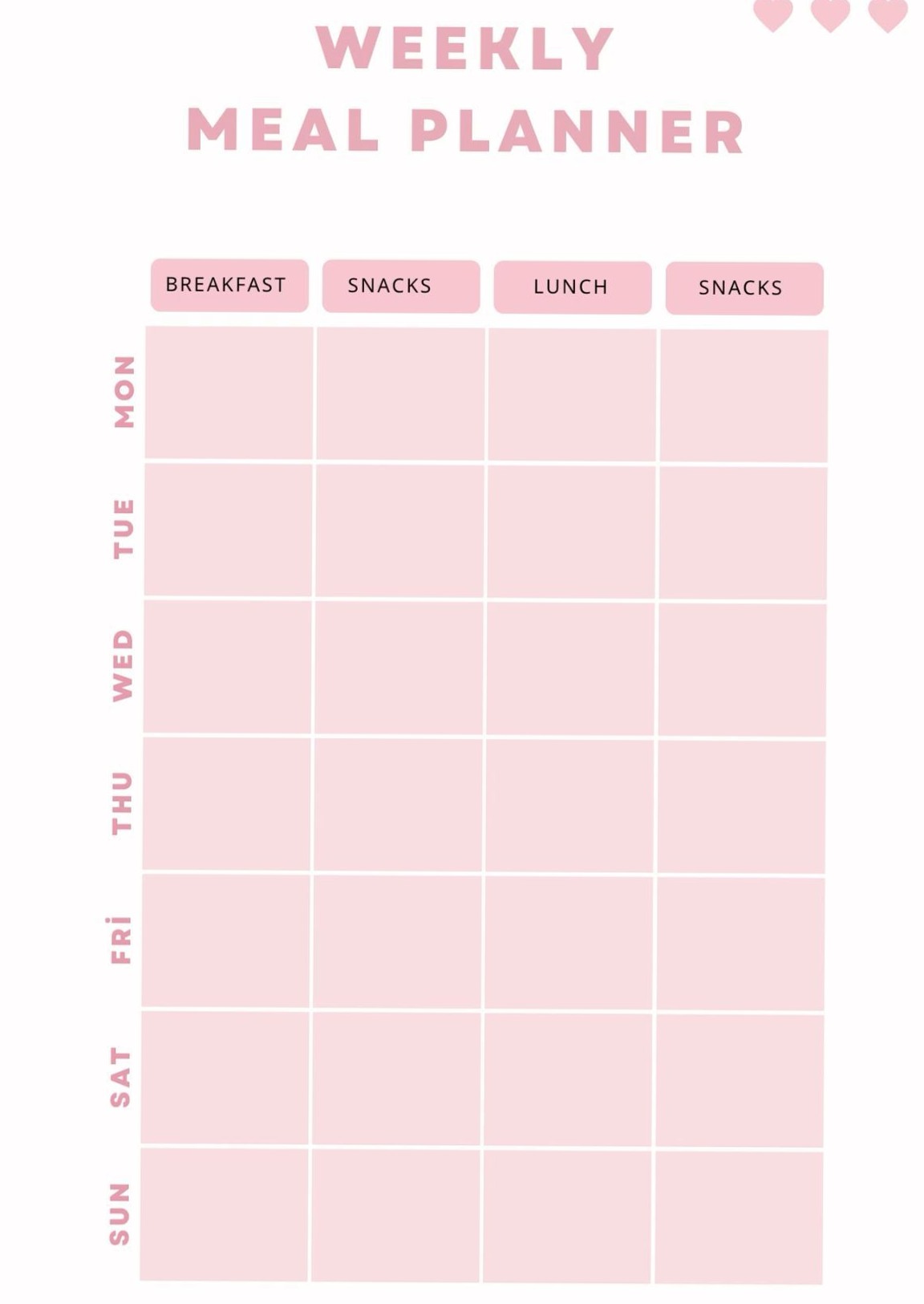 🖌️ 📍 Weekly Meal Planner for Effortless Cooking | romanticize your routine