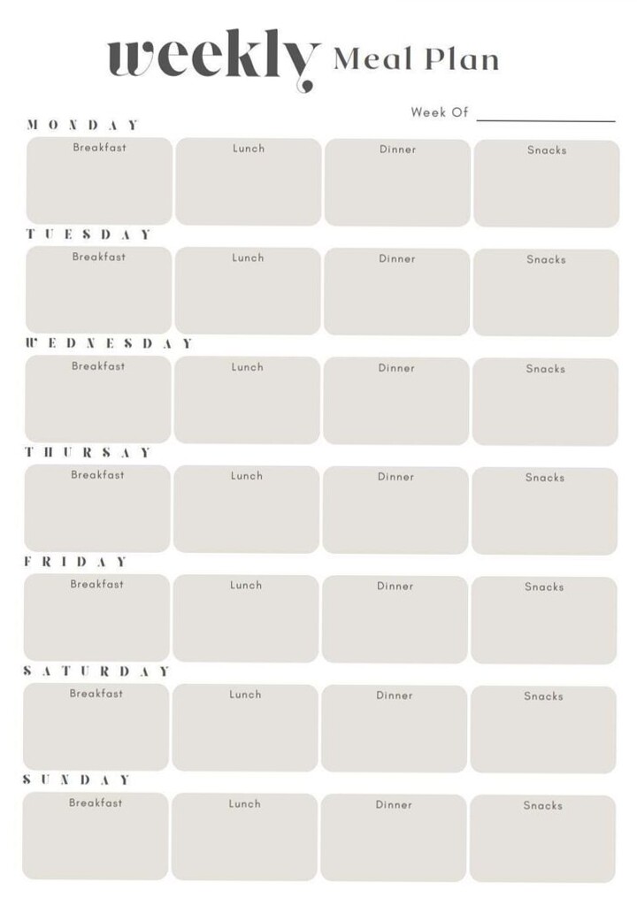 🌸 💍 Weekly Meal Planner | Linked to Digital Recipes | Printable & Digital Organizer | stay inspired all year long