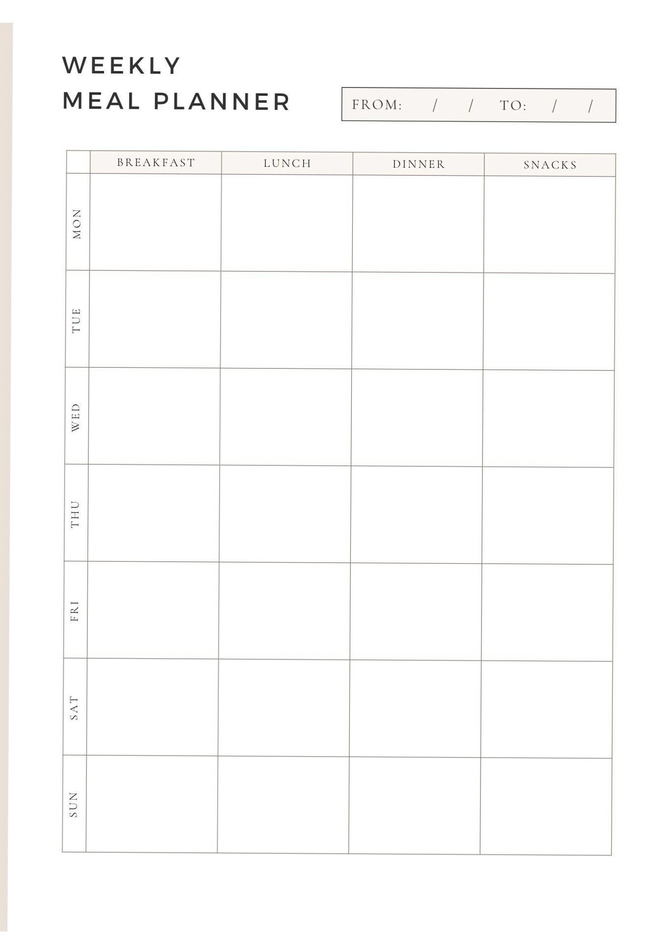 Weekly & Monthly Grocery List/Meal Planner — 📍 📍 dream life manifestation